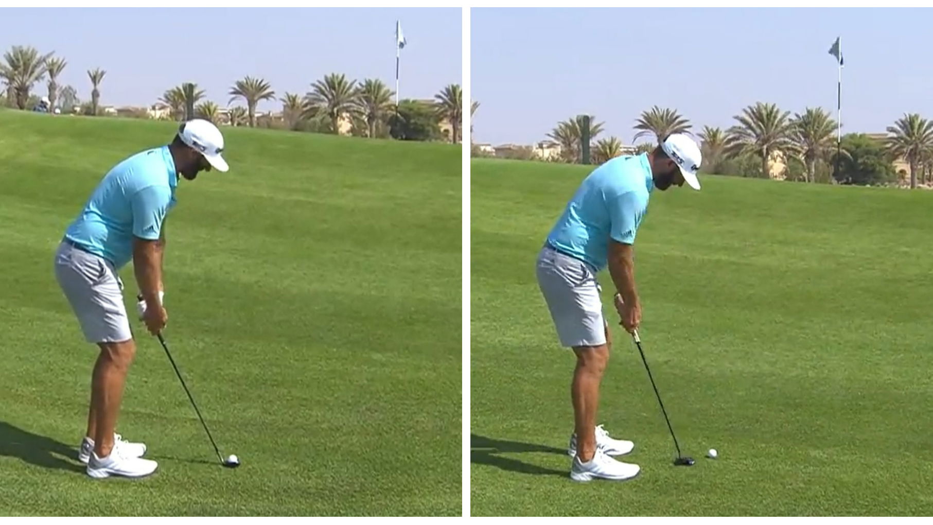 LIV Golf: Watch Dustin Johnson make an absolute hash of this hole in Jeddah